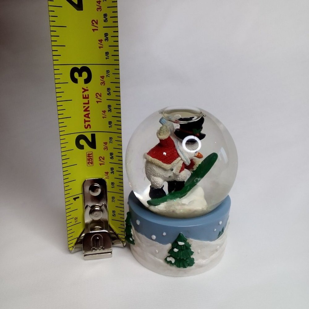 Vintage Island Heritage Shaka Santa Snowboard Christmas Mini Snow Globe